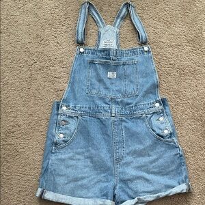 Levi's Blue Denim Overalls with Front Pocket